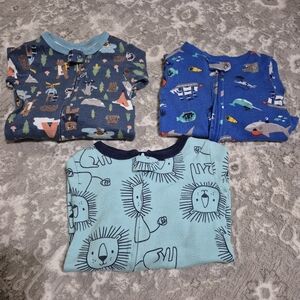 Carter's Boy's Lion, Pirate, Camping Wilderness Cotton Sleeper Set Size 24M